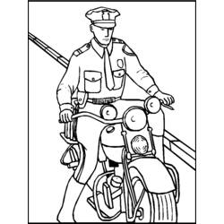 Dessin à colorier: Policier (Métiers et Professions) #105360 - Coloriages à Imprimer Gratuits