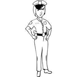 Dessin à colorier: Policier (Métiers et Professions) #105363 - Coloriages à Imprimer Gratuits