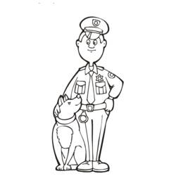 Dessin à colorier: Policier (Métiers et Professions) #105371 - Coloriages à Imprimer Gratuits
