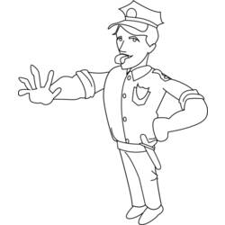 Dessin à colorier: Policier (Métiers et Professions) #105398 - Coloriages à Imprimer Gratuits
