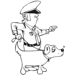 Dessin à colorier: Policier (Métiers et Professions) #105425 - Coloriages à Imprimer Gratuits