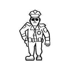 Dessin à colorier: Policier (Métiers et Professions) #105442 - Coloriages à Imprimer Gratuits