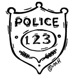 Dessin à colorier: Policier (Métiers et Professions) #105470 - Coloriages à Imprimer Gratuits