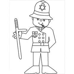 Dessin à colorier: Policier (Métiers et Professions) #105478 - Coloriages à Imprimer Gratuits