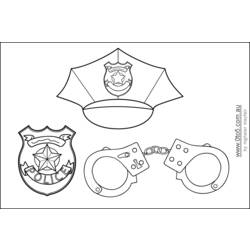 Dessin à colorier: Policier (Métiers et Professions) #105509 - Coloriages à Imprimer Gratuits