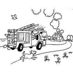 Dessin à colorier: Pompier (Métiers et Professions) #105518 - Coloriages à Imprimer Gratuits