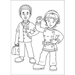 Dessin à colorier: Pompier (Métiers et Professions) #105621 - Coloriages à Imprimer Gratuits