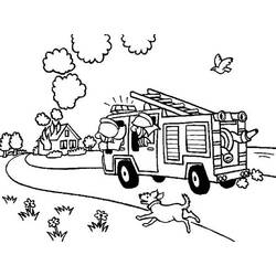 Dessin à colorier: Pompier (Métiers et Professions) #105747 - Coloriages à Imprimer Gratuits