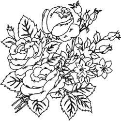 Dessin à colorier: Bouquet de fleurs (Nature) #160761 - Coloriages à Imprimer Gratuits