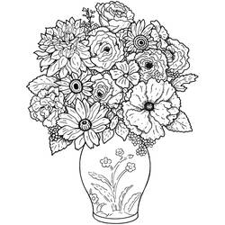 Dessin à colorier: Bouquet de fleurs (Nature) #160763 - Coloriages à Imprimer Gratuits