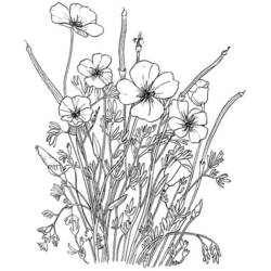 Dessin à colorier: Bouquet de fleurs (Nature) #160808 - Coloriages à Imprimer Gratuits