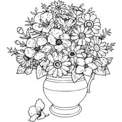 Dessin à colorier: Bouquet de fleurs (Nature) #160813 - Coloriages à Imprimer Gratuits
