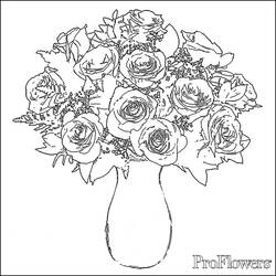 Dessin à colorier: Bouquet de fleurs (Nature) #160825 - Coloriages à Imprimer Gratuits