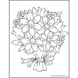 Dessin à colorier: Bouquet de fleurs (Nature) #160869 - Coloriages à Imprimer Gratuits