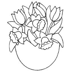 Dessin à colorier: Bouquet de fleurs (Nature) #160909 - Coloriages à Imprimer Gratuits
