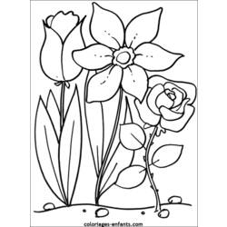 Dessin à colorier: Bouquet de fleurs (Nature) #160931 - Coloriages à Imprimer Gratuits