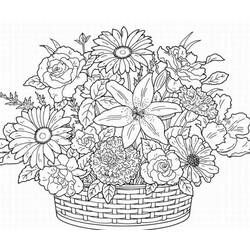 Dessin à colorier: Bouquet de fleurs (Nature) #161017 - Coloriages à Imprimer Gratuits