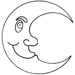 Dessin à colorier: Croissant de Lune (Nature) #162645 - Coloriages à Imprimer Gratuits