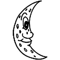 Dessin à colorier: Croissant de Lune (Nature) #162652 - Coloriages à Imprimer Gratuits