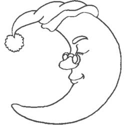 Dessin à colorier: Croissant de Lune (Nature) #162653 - Coloriages à Imprimer Gratuits