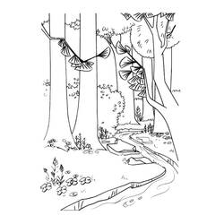 Dessin à colorier: Forêt (Nature) #157000 - Coloriages à Imprimer Gratuits
