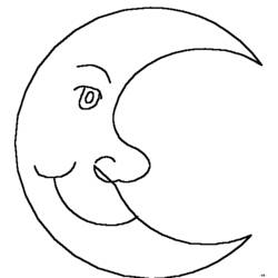 Dessin à colorier: Lune (Nature) #155581 - Coloriages à Imprimer Gratuits