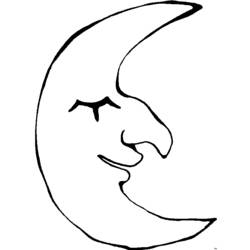 Dessin à colorier: Lune (Nature) #155599 - Coloriages à Imprimer Gratuits