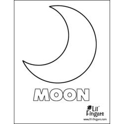 Dessin à colorier: Lune (Nature) #155662 - Coloriages à Imprimer Gratuits