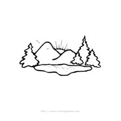 Dessin à colorier: Montagne (Nature) #156515 - Coloriages à Imprimer Gratuits