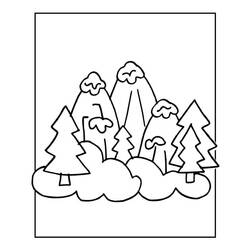 Dessin à colorier: Montagne (Nature) #156714 - Coloriages à Imprimer Gratuits