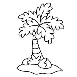 Dessin à colorier: Palmier (Nature) #161156 - Coloriages à Imprimer Gratuits