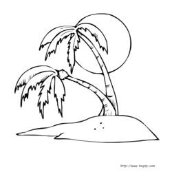 Dessin à colorier: Palmier (Nature) #161182 - Coloriages à Imprimer Gratuits