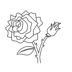 Dessin à colorier: Roses (Nature) #161881 - Coloriages à Imprimer Gratuits
