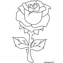 Dessin à colorier: Roses (Nature) #161897 - Coloriages à Imprimer Gratuits