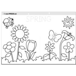 Dessin à colorier: Saison Printemps (Nature) #164745 - Coloriages à Imprimer Gratuits