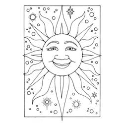 Dessin à colorier: Soleil (Nature) #157931 - Coloriages à Imprimer Gratuits