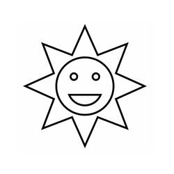 Dessin à colorier: Soleil (Nature) #158019 - Coloriages à Imprimer Gratuits
