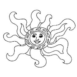 Dessin à colorier: Soleil (Nature) #158020 - Coloriages à Imprimer Gratuits