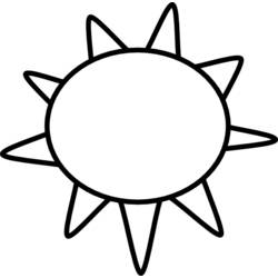 Dessin à colorier: Soleil (Nature) #158021 - Coloriages à Imprimer Gratuits