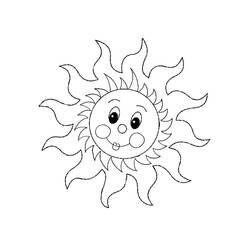 Dessin à colorier: Soleil (Nature) #158082 - Coloriages à Imprimer Gratuits
