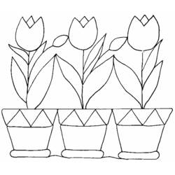 Dessin à colorier: Tulipe (Nature) #161623 - Coloriages à Imprimer Gratuits