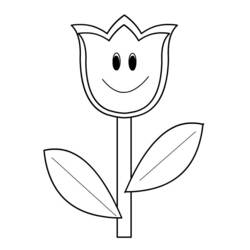 Dessin à colorier: Tulipe (Nature) #161644 - Coloriages à Imprimer Gratuits
