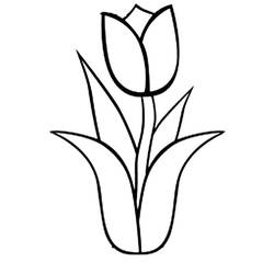 Dessin à colorier: Tulipe (Nature) #161652 - Coloriages à Imprimer Gratuits