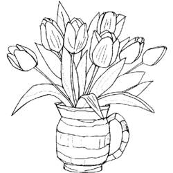 Dessin à colorier: Tulipe (Nature) #161653 - Coloriages à Imprimer Gratuits