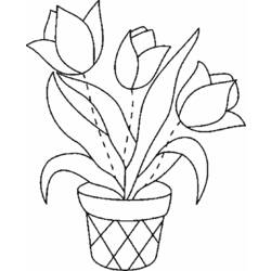 Dessin à colorier: Tulipe (Nature) #161656 - Coloriages à Imprimer Gratuits