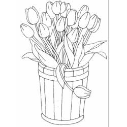 Dessin à colorier: Tulipe (Nature) #161666 - Coloriages à Imprimer Gratuits
