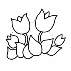 Dessin à colorier: Tulipe (Nature) #161676 - Coloriages à Imprimer Gratuits