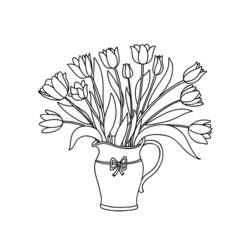 Dessin à colorier: Tulipe (Nature) #161746 - Coloriages à Imprimer Gratuits