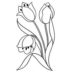 Dessin à colorier: Tulipe (Nature) #161748 - Coloriages à Imprimer Gratuits
