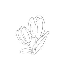Dessin à colorier: Tulipe (Nature) #161756 - Coloriages à Imprimer Gratuits